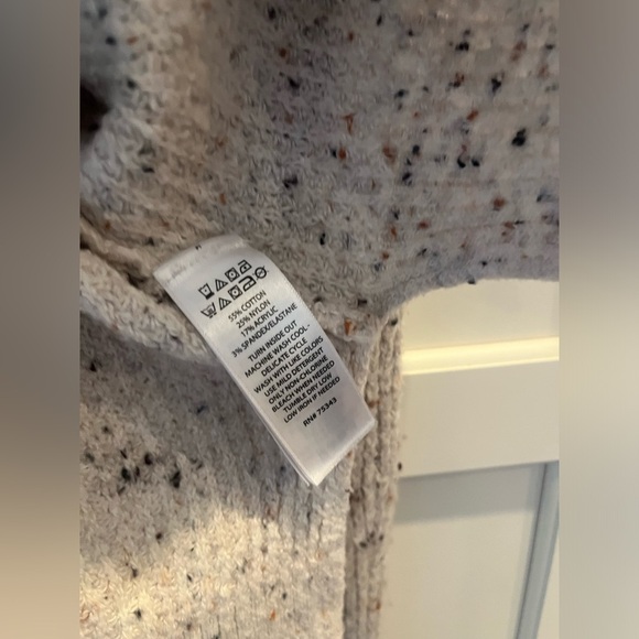 For Thee Womens Size L Waffle Knit V-neck Sweater beige - Picture 4 of 7